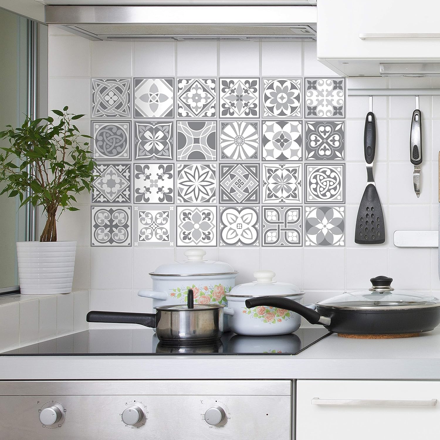 WALPLUS 48 Pcs 15cm (6") Purbeck Stone Peel & Stick Tile Stickers - Image 3