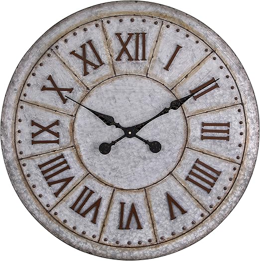 Amazon Com Imax 74225 Gilbert Galvanized Clock Home Kitchen