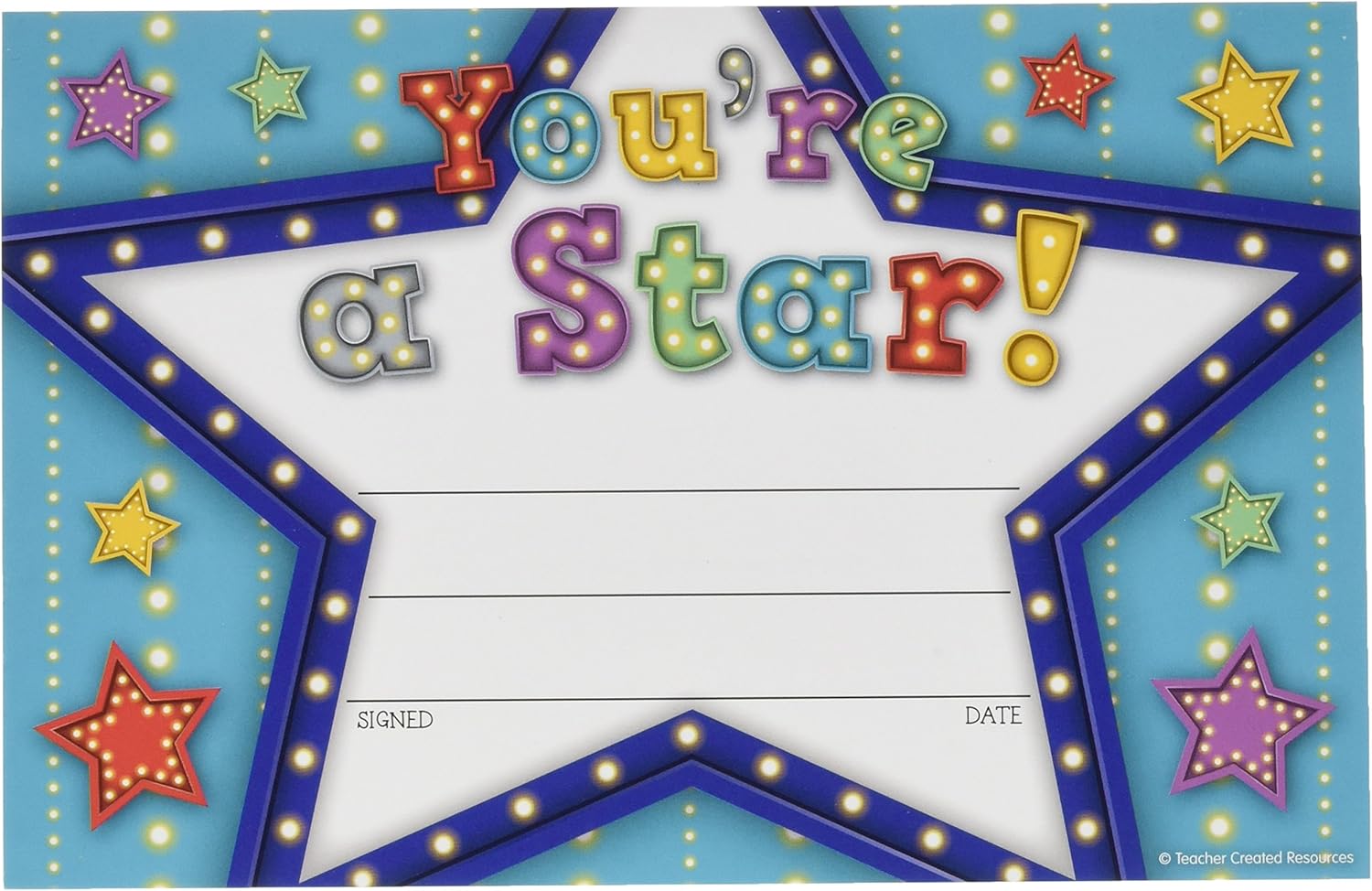 Teacher Created Resources (5485) Marquee You're a Star Awards : Office Products