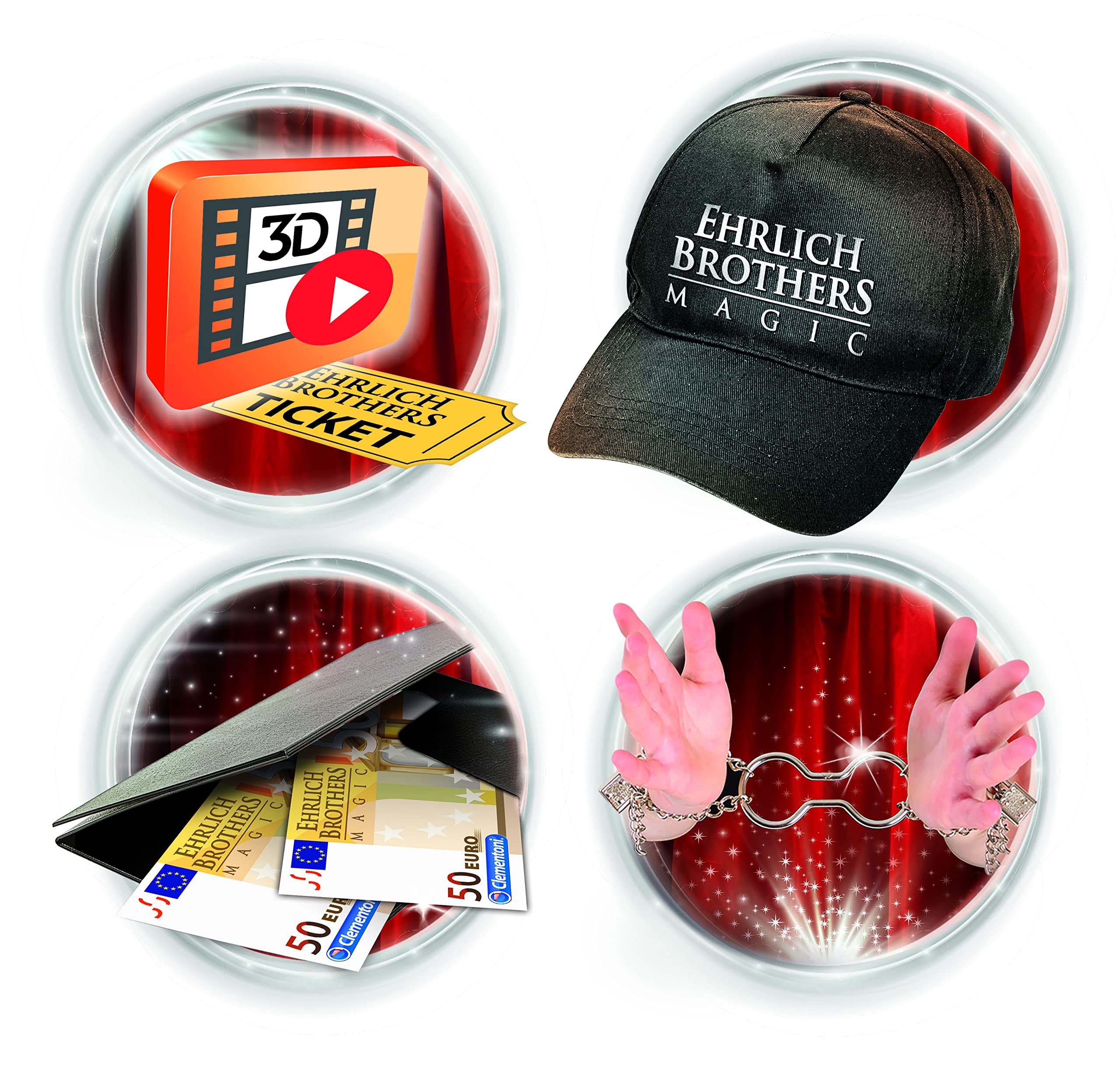 Clementoni Ehrlich Brothers Street Magic - Zauberkasten für Kinder ab 8 Jahren - Magisches Equipment für 40 verblüffende Zaubertricks inkl. 3D Erklärvideos 59299 4