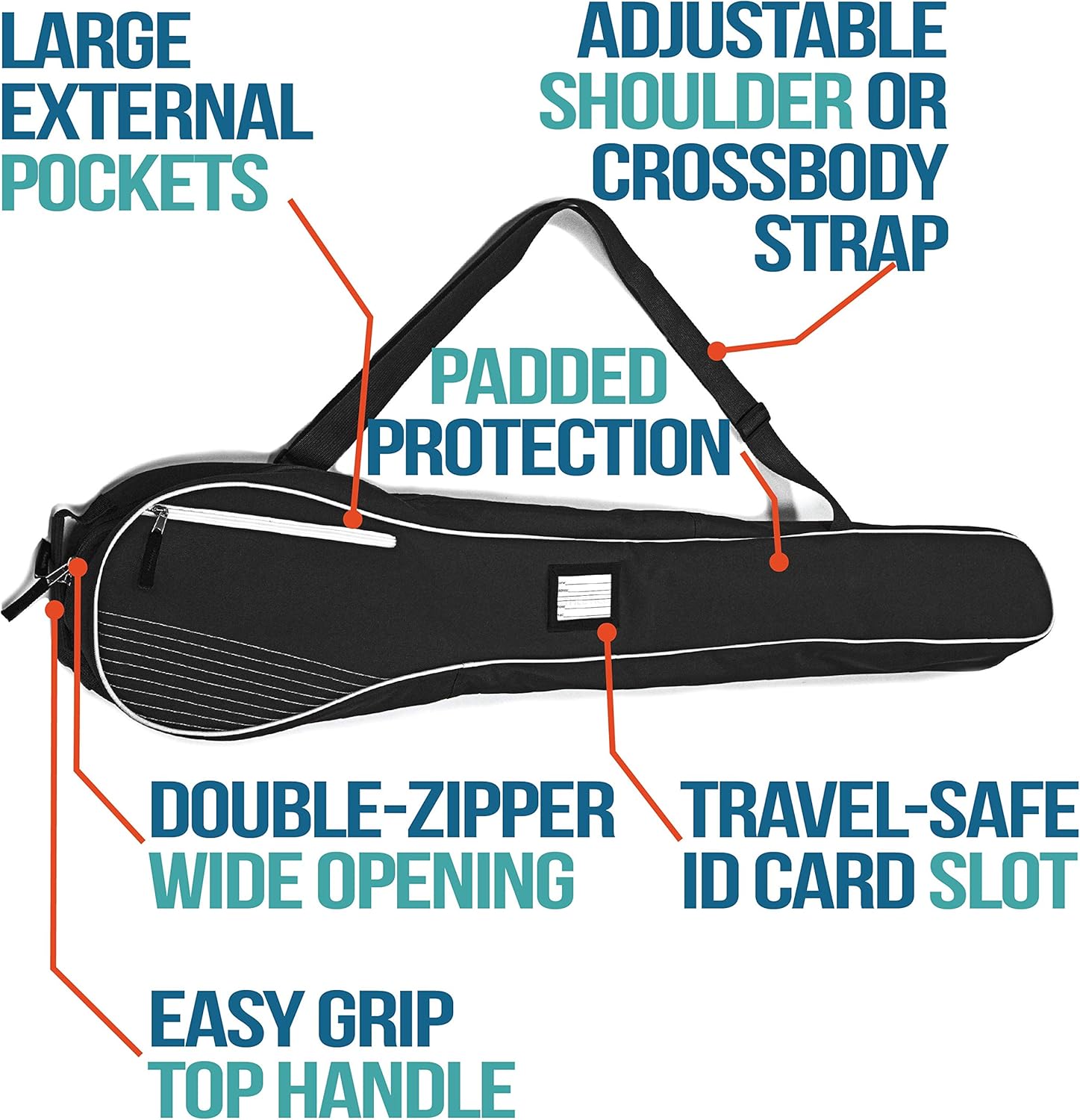 Athletico Lacrosse Stick Bag - Lax Equipment Bags for Boys or Girls, Kids & Youth (Black) : Sports & Outdoors