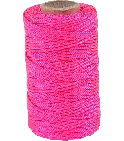 Stringliner 35009 Mason’s Line Replacement Rolls – 4-Pack Of #18 Twisted Pink Construction Line, 135' Each
