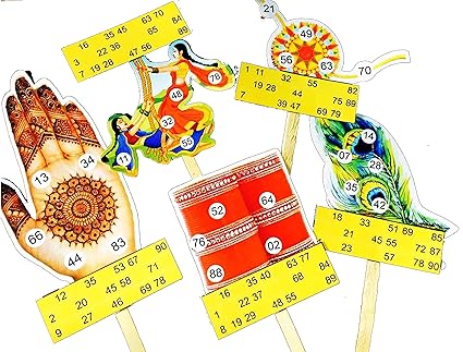 Saavan Themed Tambola Tickets Made by Smriti Singhania (15pc Set) Ideal for Parties