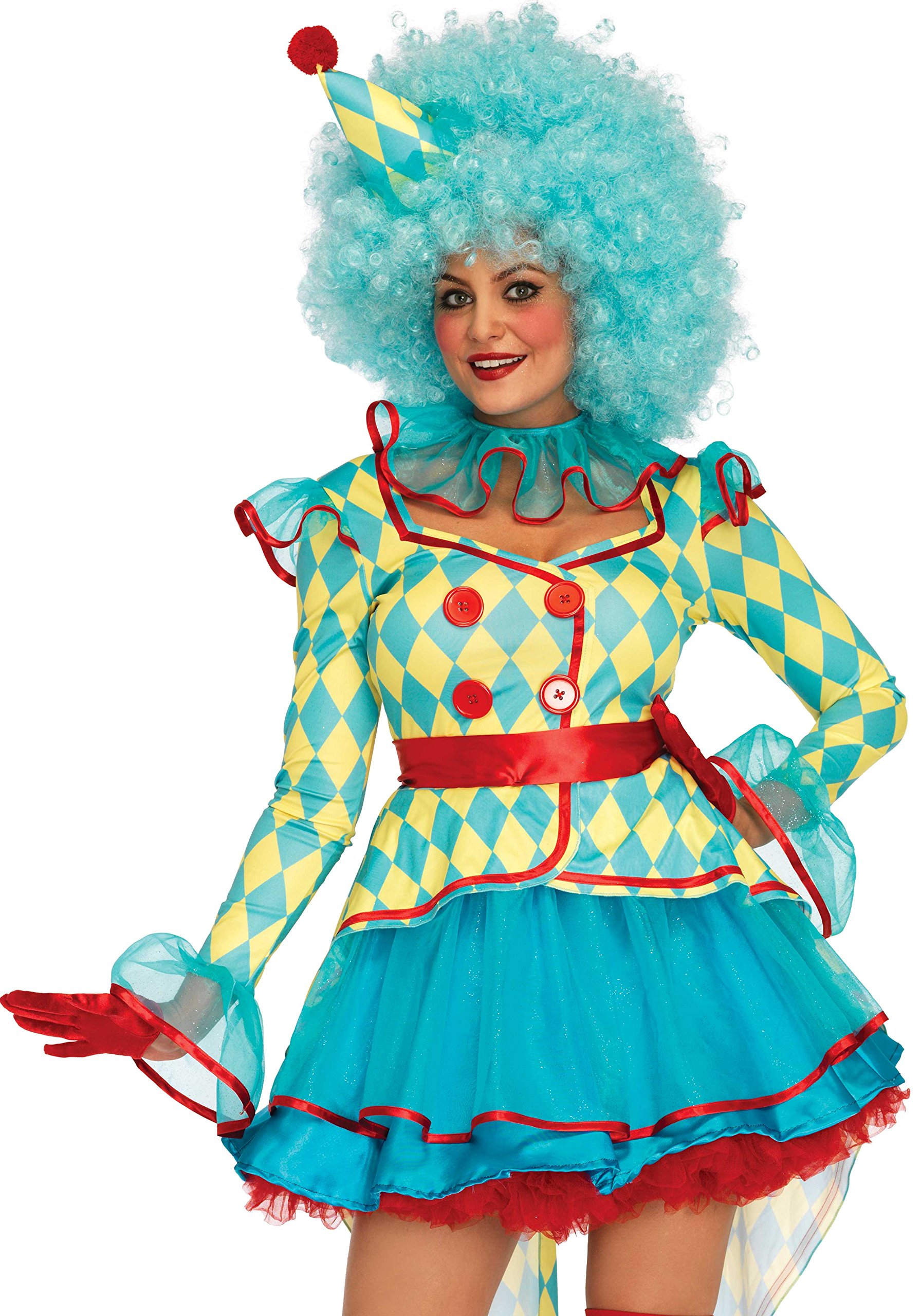 Leg Avenue LO85637 - Women's Carnival Clown Costume, Large (Multi-Colour)