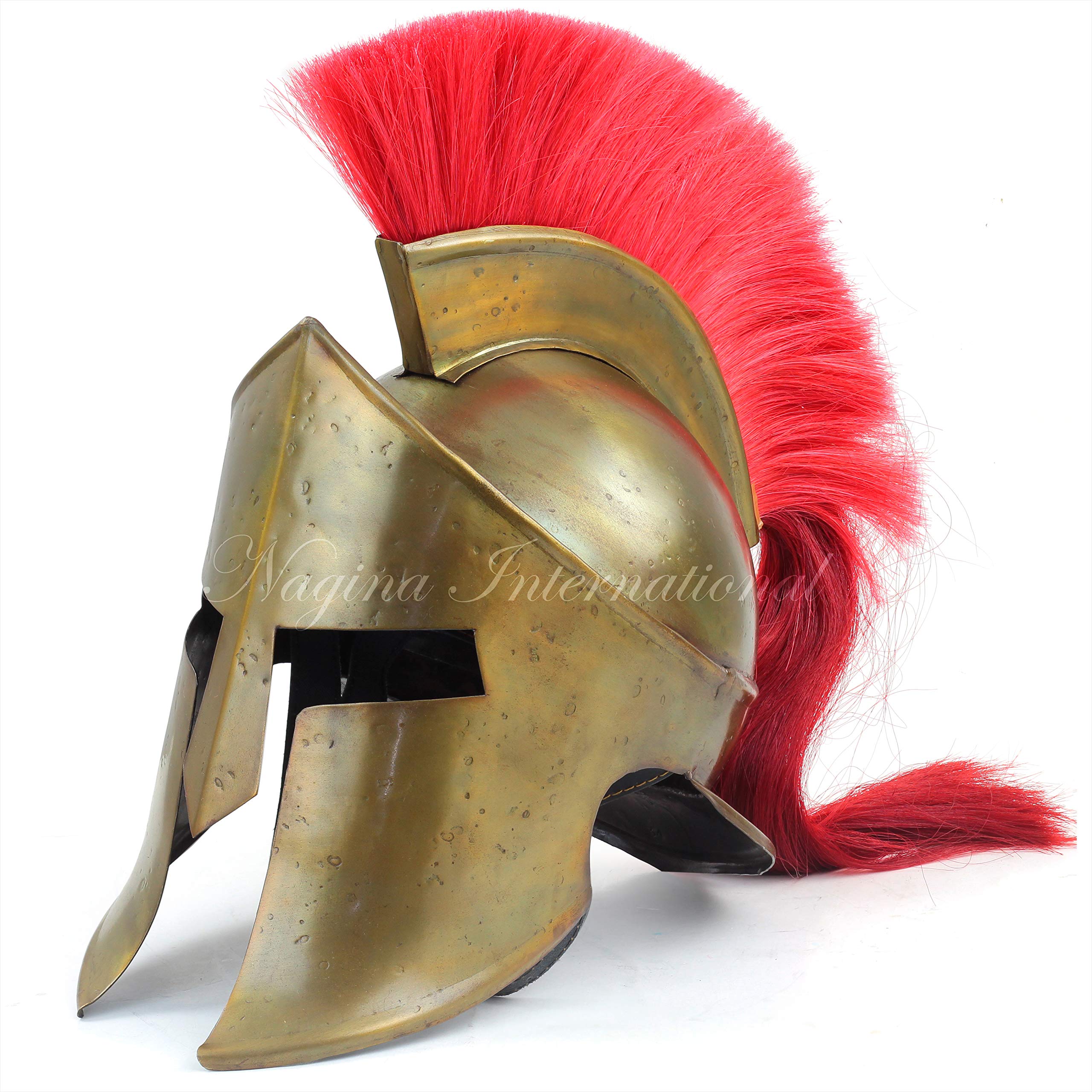 Photo 1 of Nagina International Medieval Armour King Leonidas Greek Spartan Roman Helmets | Spartan Legions Helmet | Men's Spartan Warrior Headwear Costume Accessories | 300 Movie Authentic Replica Helmet
