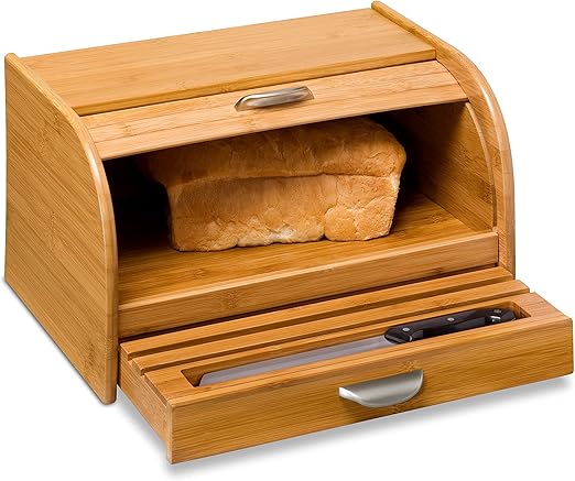 Amazon Com Honey Can Do Kch 01081 Bamboo Bread Box Bamboo