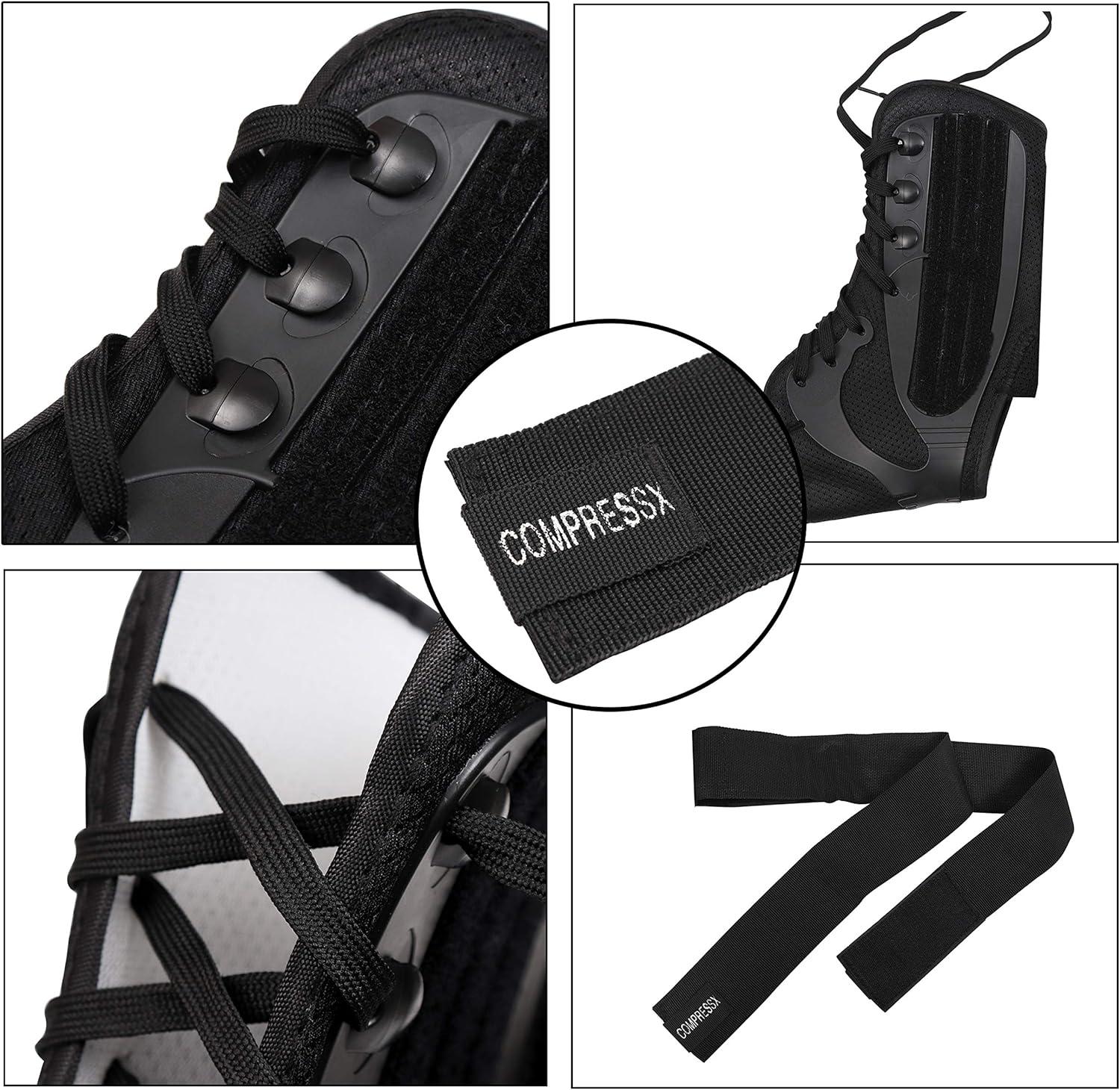 COMPRESSX Ankle Brace: Sports & Outdoors
