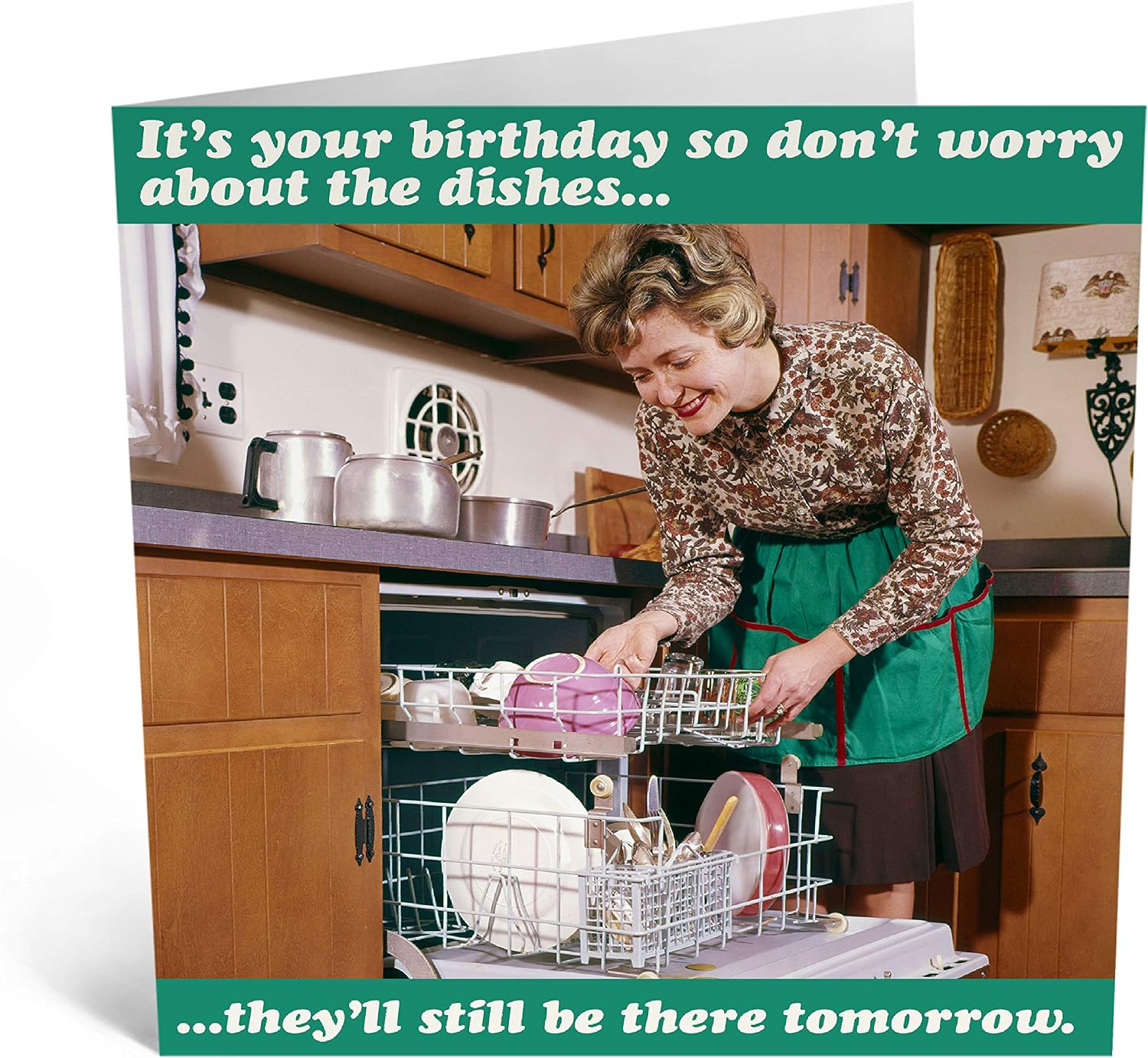 Central 23 Funny Mothers Day Card - 'Do the Dishes' - Rude Birthday Card for Mum - Happy Birthday for Wife - Comes With Fun Stickers