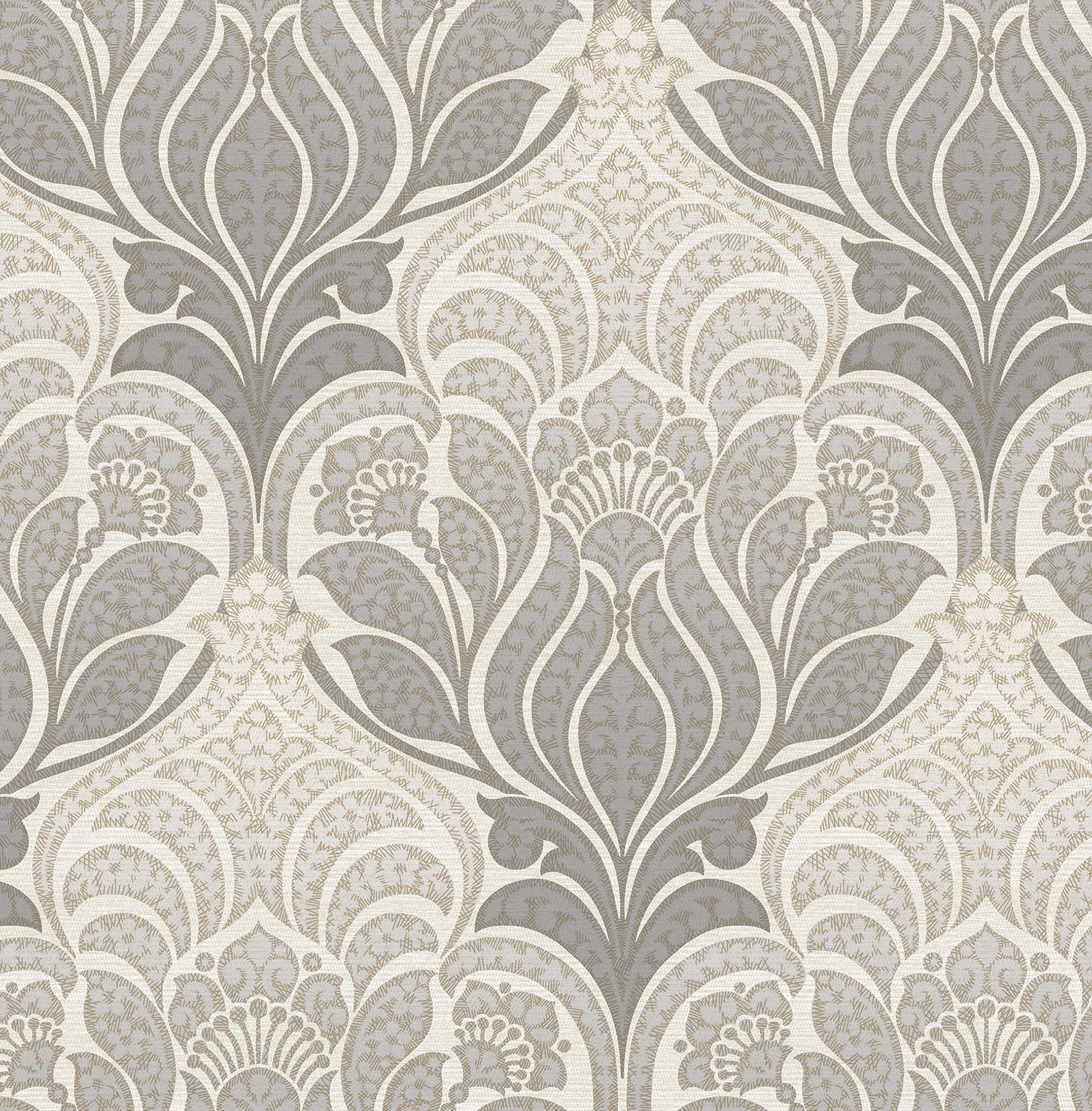 NuWallpaper NU2396 Charisma Peel and Stick Wallpaper, Grey