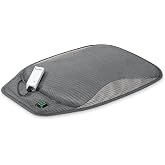 Beurer Portable Wireless Heated Seat Cushion with Convenient Storage Bag, Rechargeable, Durable for Indoor &amp; Outdoor Use, Dark Grey 1 Count (Pack of 1)
