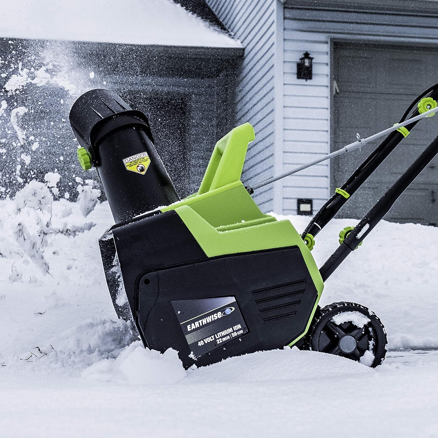 Earthwise SN74022 22-Inch 40-Volt Cordless Electric Snow Thrower, 4.0AH Battery & Charger Included