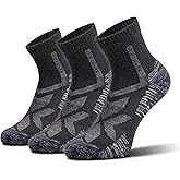 NORDIC Socks Merino Wool Lightweight Hiking Socks for Men & Women, 3-Pack Low Cut in Black, Unisex, Anti-Blister