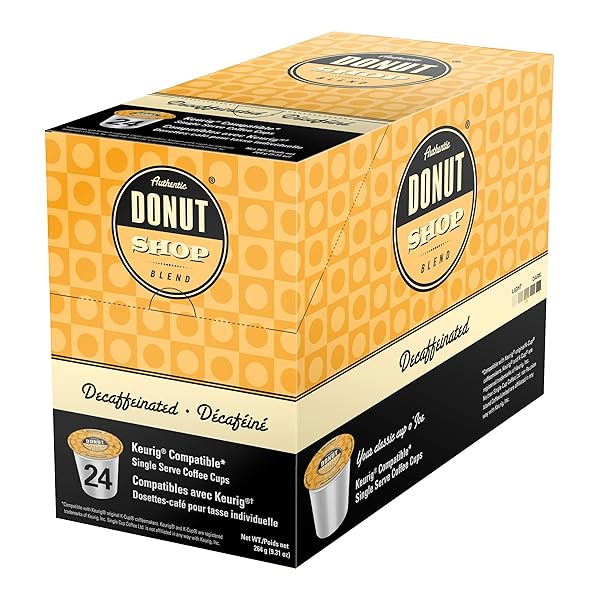 AUTHENTIC DONUT SHOP BLEND DECAFFEINATED SINGLE CUP COFFEE...
