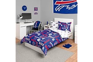 FOCO Unisex-Adult NFL Team Logo Bed in a Bag Comforter, Sheets, Pillow Cases Bedding 5-Piece Set
