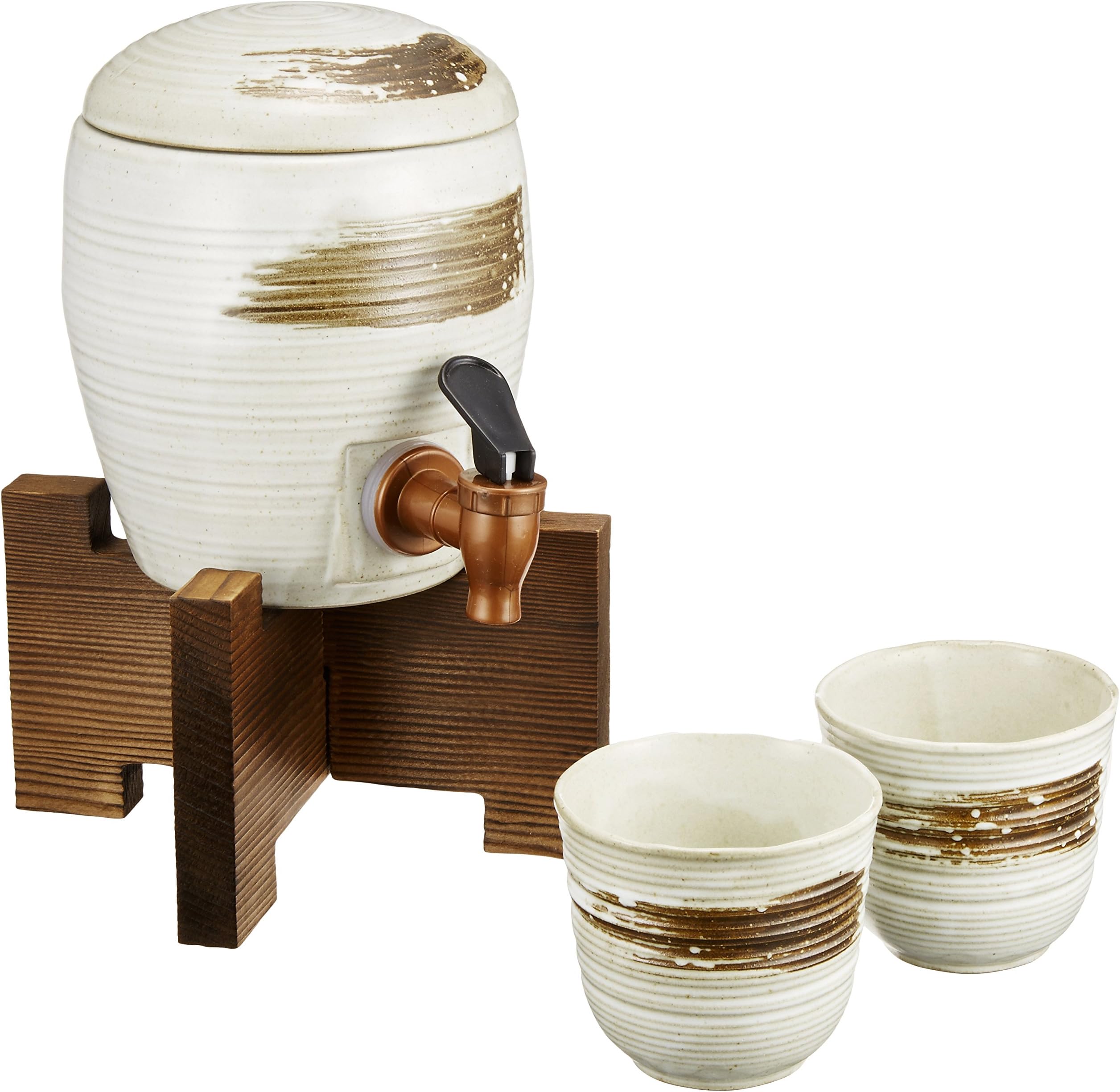 West hermitage kiln multi sake server cup set