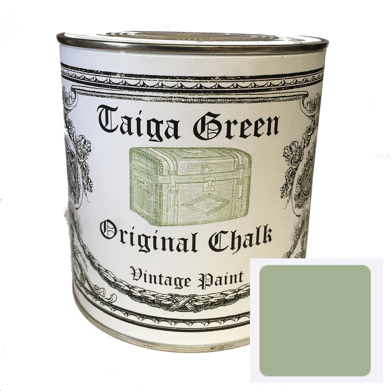 Cp10t 1litre Of Chalk 2 Chic Taiga Green Shabby Chic