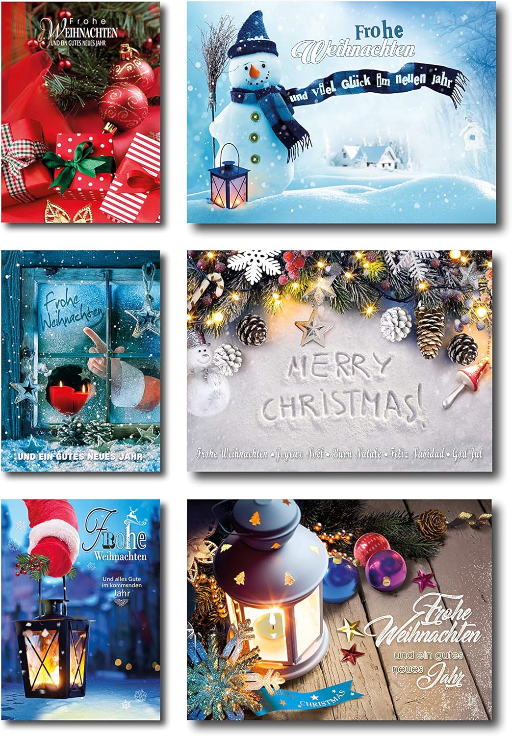 50 Grußkarten Weihnachten 11,5 x 17 cm Weihnachtskarten