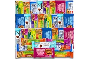 VINTAGE CANDY CO. Healthy Snacks Mixed and Assorted Granola Bars Variety Care Pack - Deluxe Box: Fig, Oat, Nut, and Fruit Bars for Adults, Kids, Office, Gifts, and Travel (32 Count)