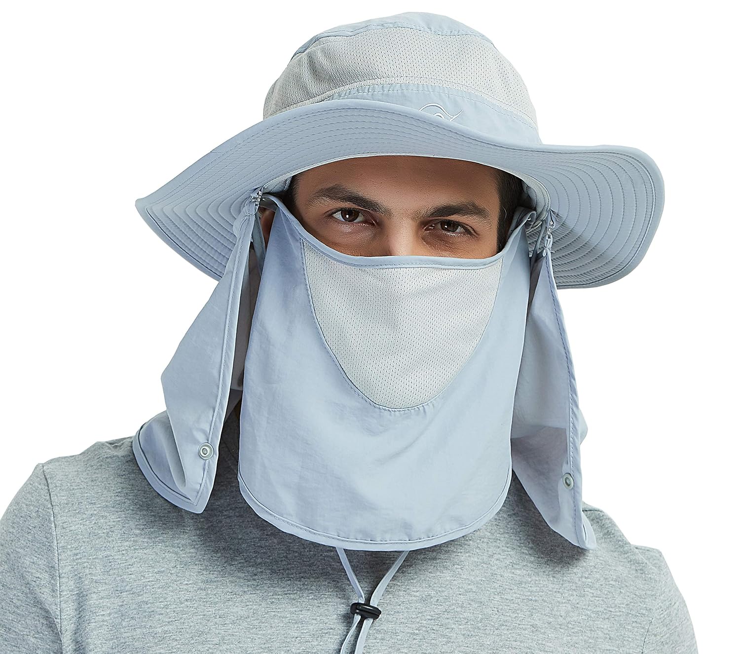 DDYOUTDOOR Trade; 07-281 Fashion Summer Outdoor Sun Protection Fishing Cap Neck Face Flap Hat Wide Brim