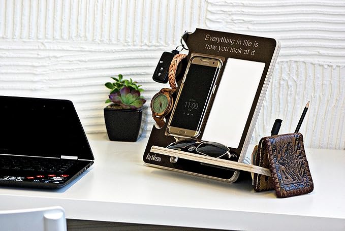 Wooden Nightstand Organizer Planner Docking Station Birthday Gift For Men Women Amazon Ca Cell Phones Accessories
