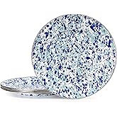 Golden Rabbit Enamelware Dinner Plates, 10.5 inch, Ocean, Set of 4