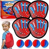 PINjiaju Toss and Catch Ball Game Set,Fun Velcro Ball and Catch Game Outdoor Toys for Kids Ages 3 4 5 6 7 8, Outside Yard Pool Beach Toddler Baseball Glove for Boys Girls Birthday