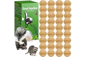 ENBABBOR 36 Pack Skunk Repellent Outdoor, Natural Peppermint Skunk Repellent Ball Humane Keep Skunk, Squirrel, Mouse, Mole Away from Yard Garden Lawn, Powerful Skunk Deterrent Outdoor