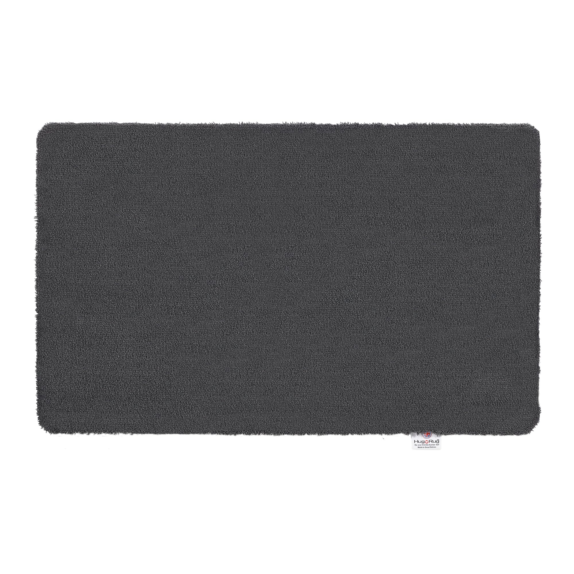 HUG RUG Washable Dirt Trapper Door Mat Kitchen Hallway Doorway, Made in the UK, Sense Charcoal 65X100