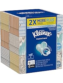 Kleenex Trusted Care Everyday Facial Tissues, Flat Box, 160 Tissues per Flat Box, (Pack of 6)