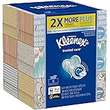 Kleenex Trusted Care Everyday Facial Tissues, Flat Box, 160 Count (Pack of 6)