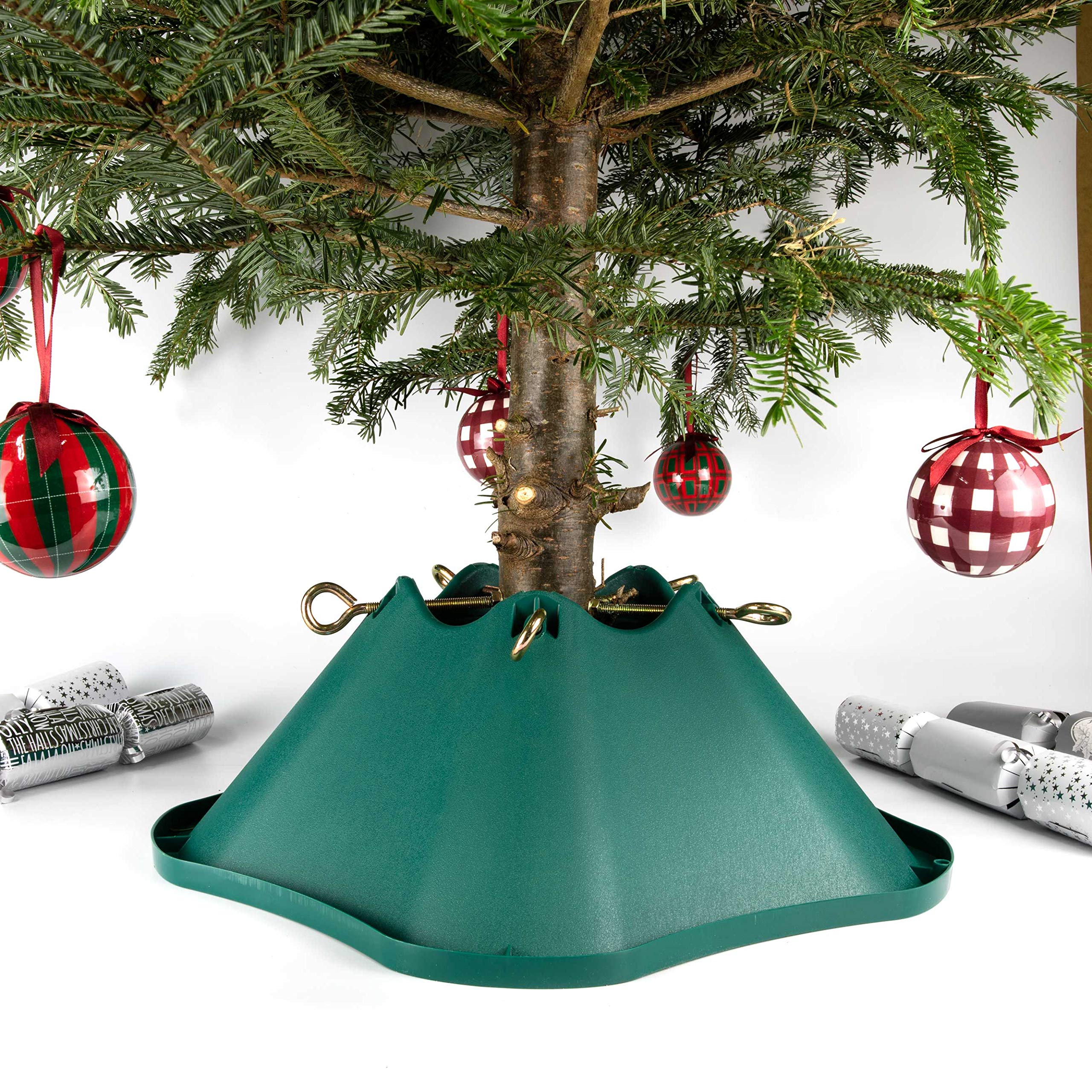 Bosmere Christmas Tree Stand for Trees up to 8 Feet with up to 5.5 Inch Trunk, G472, Green