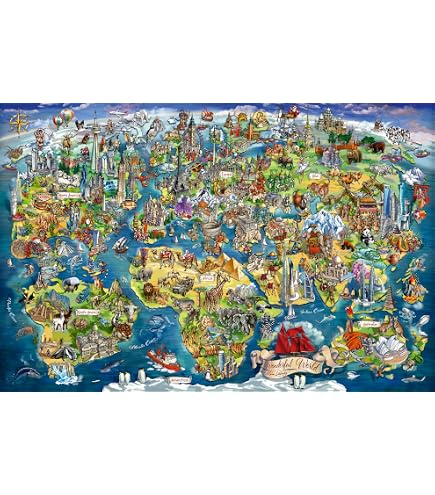 John N. Hansen 4000 Piece Puzzle-The World Map, Jigsaw Puzzles