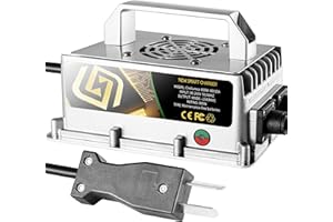 Croliumcx 48Volt 15Amp Aluminum Casting Wide Voltage Golf Cart Battery Charger Matching 2-pin Crowfoot Plug Charges The Battery of 48V Golf Carts