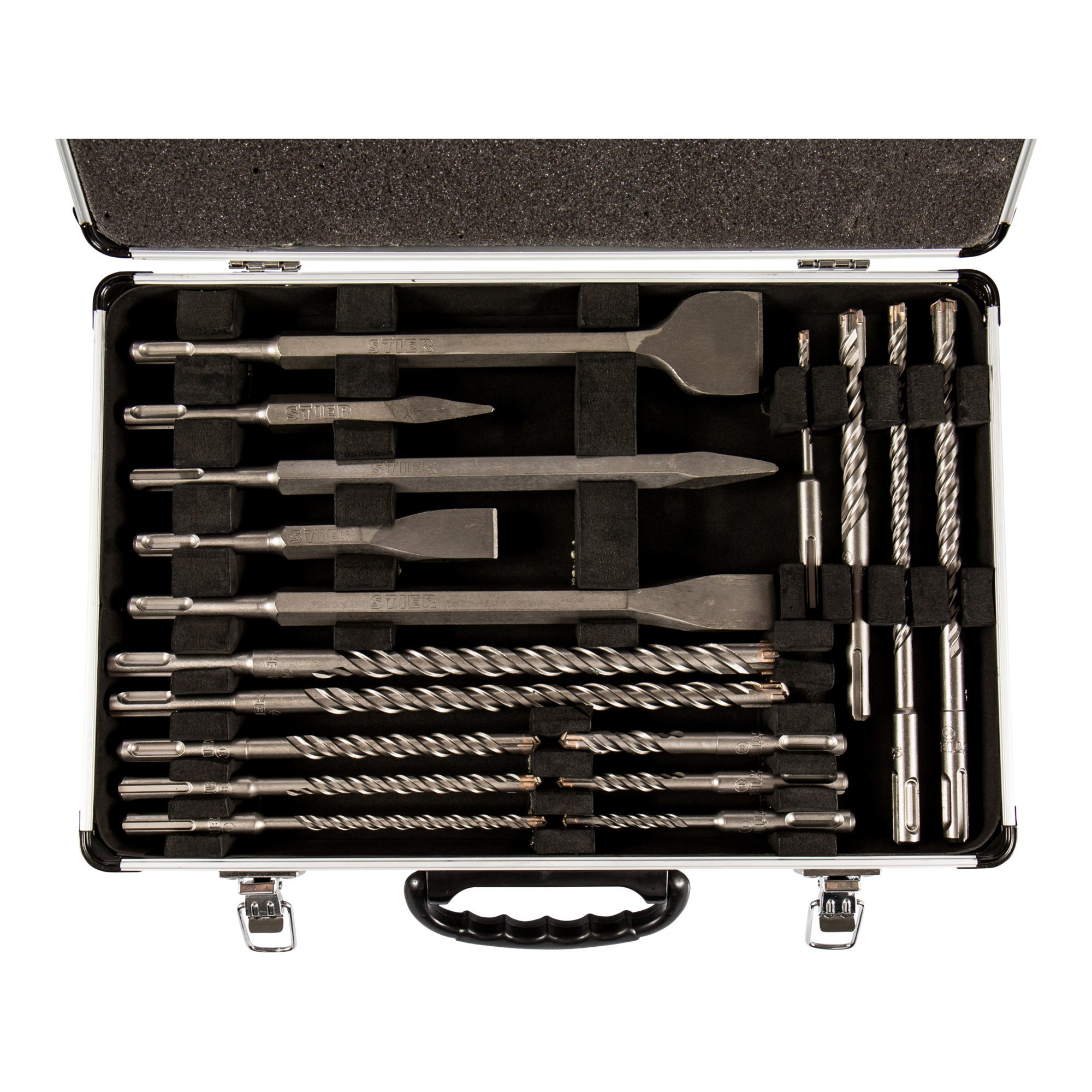 STIER SDS Plus Drill & Chisel Set SDS Plus Wide Chisel SDSPlus