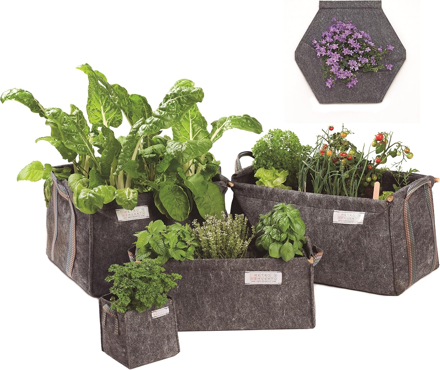 Jardín vertical. Pack de 4 Sacos Orgánico Mh (30x30x15cm) + Manual ...