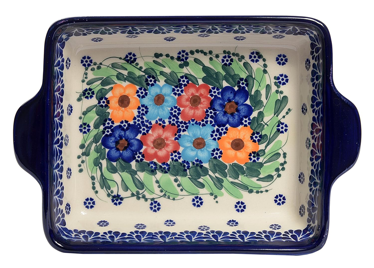 Traditional Polish Pottery, Lasagna Rectangular Casserole Baking Dish