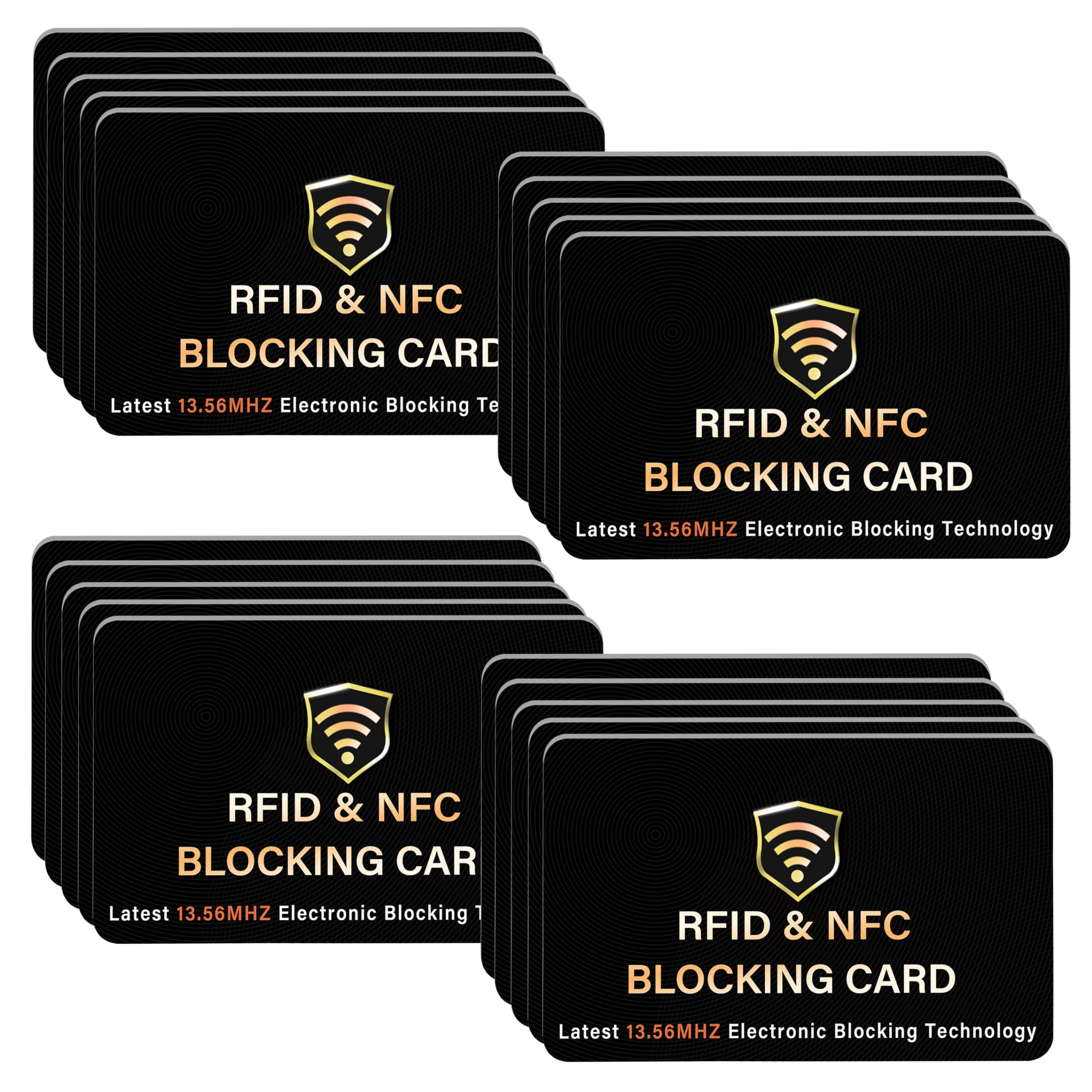 Photo 1 of SaiTech IT 20 Pack RFID Blocking Card, One Card Protects Entire Wallet Purse, NFC Contactless Bank Debit Credit Card Protector ID ATM Guard Card Blocker–(Black)