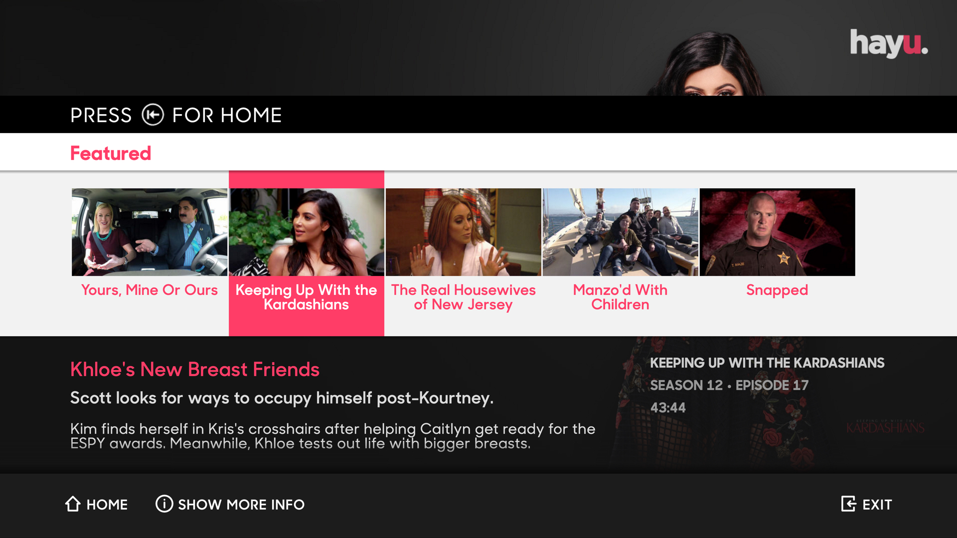 demand hayu TV \u2013 on reality