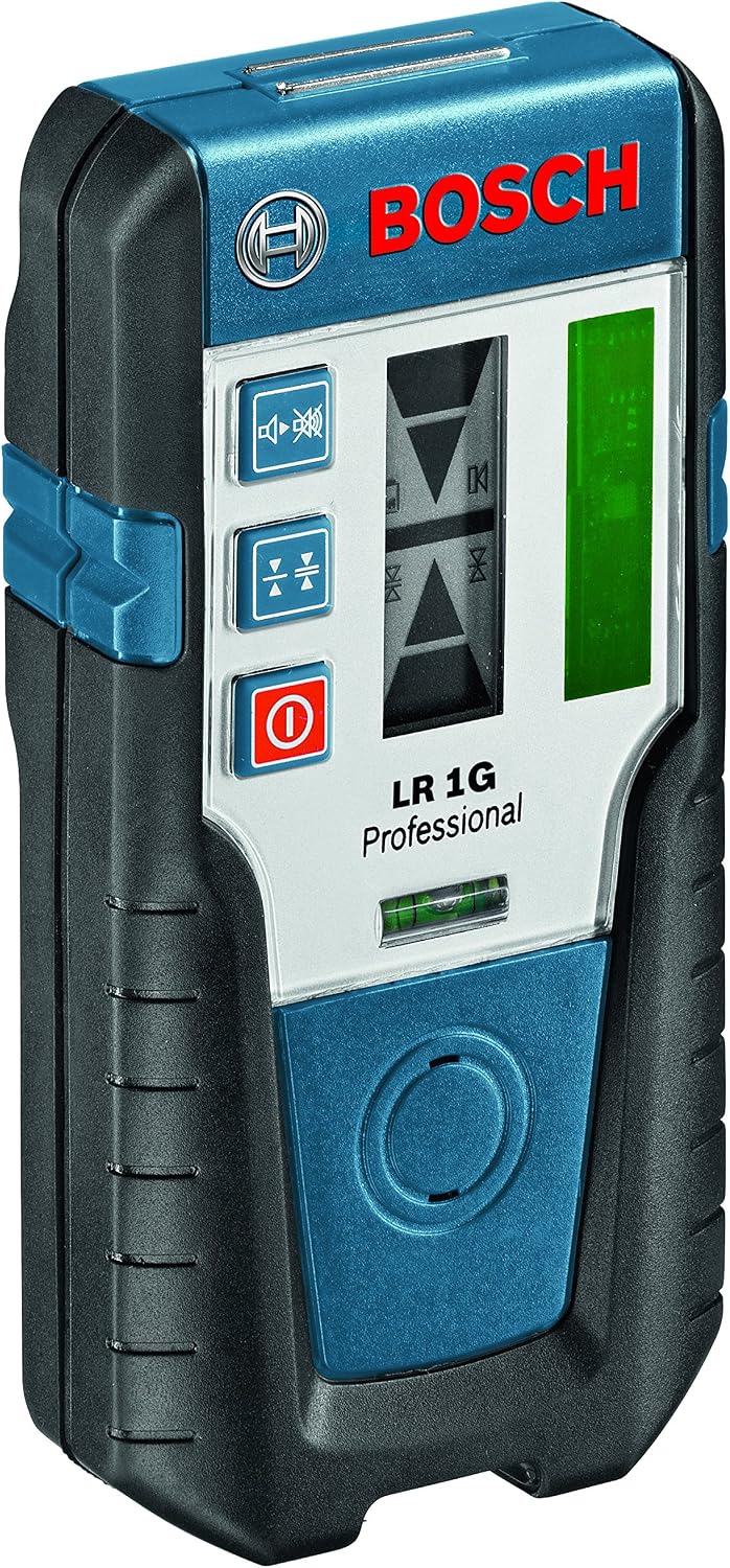 Bosch Professional Laser Receiver LR 1 G (Green Beam, 1 x 9V Battery, Range: 0-200 m), Blue