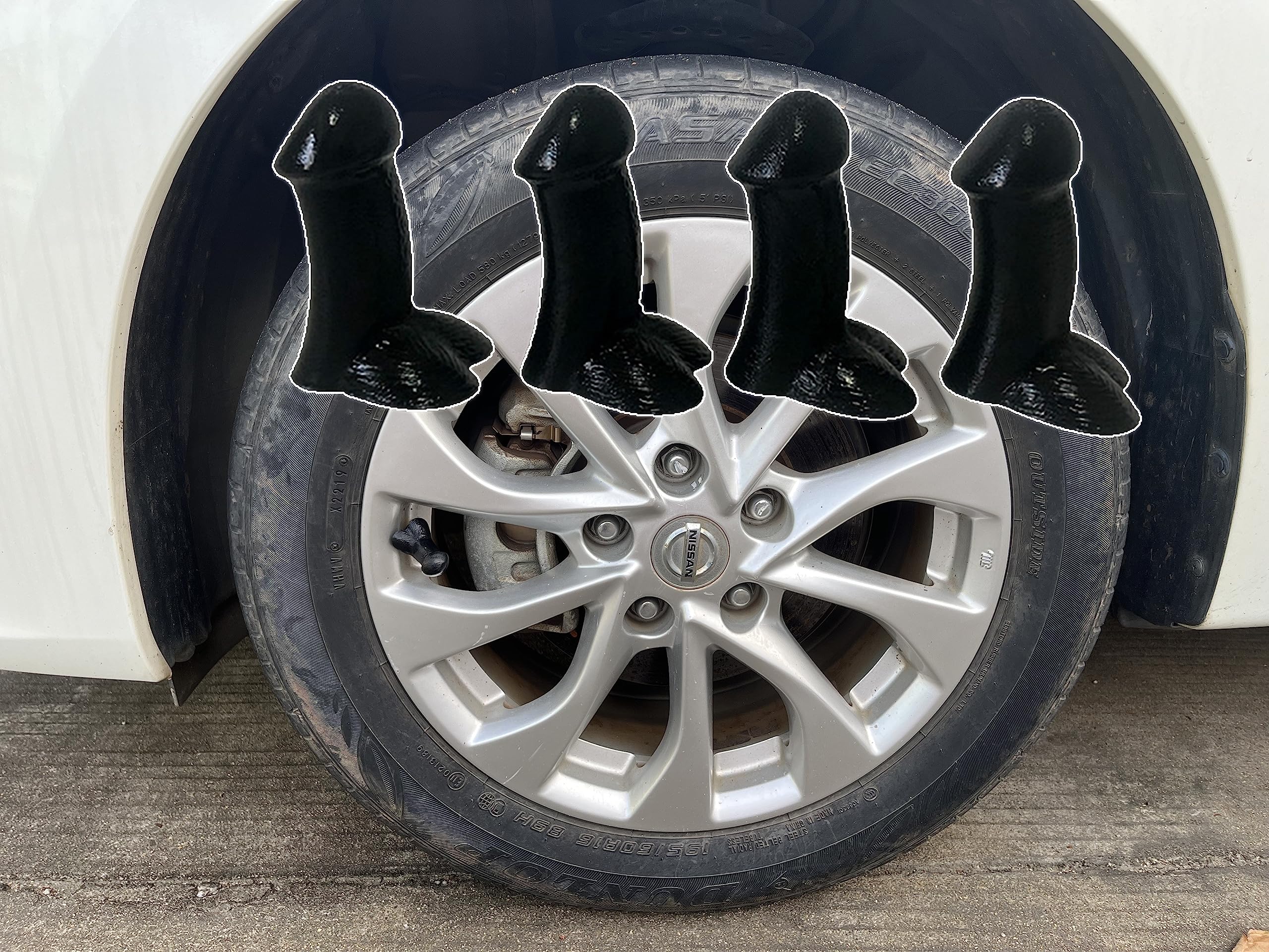 UHAD 4 PCS Prank Tire Valve Stem Caps Funny