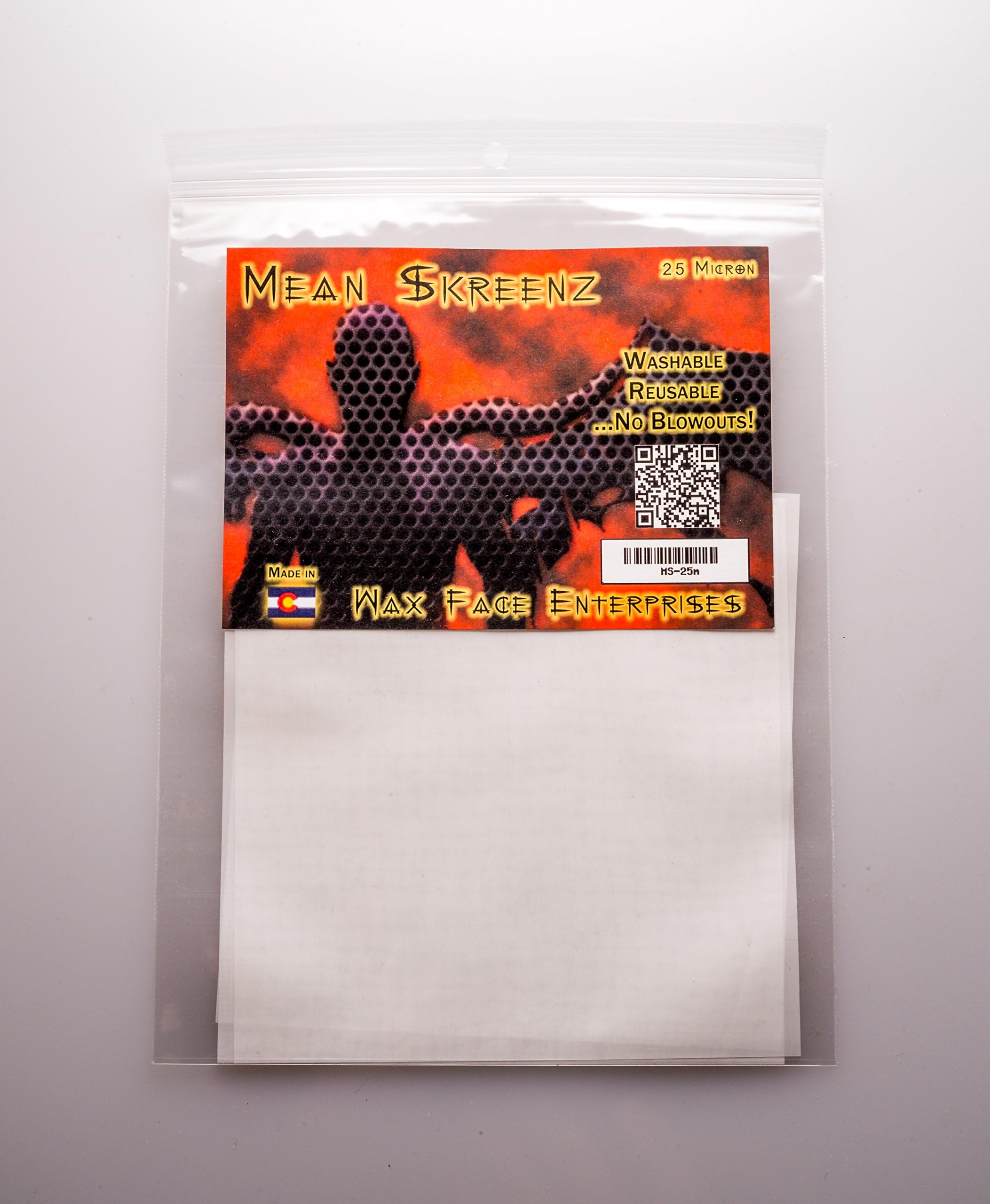 Mean Skreenz, Essential Oil Concentrate Filter: White, 5 In. Silk-screen, 5 Pack (25, 55, 85, 100, 160 Micron)