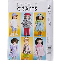 Amazon.com: McCall's Patterns M6137 Doll Clothes for 18-Inch (46cm ...