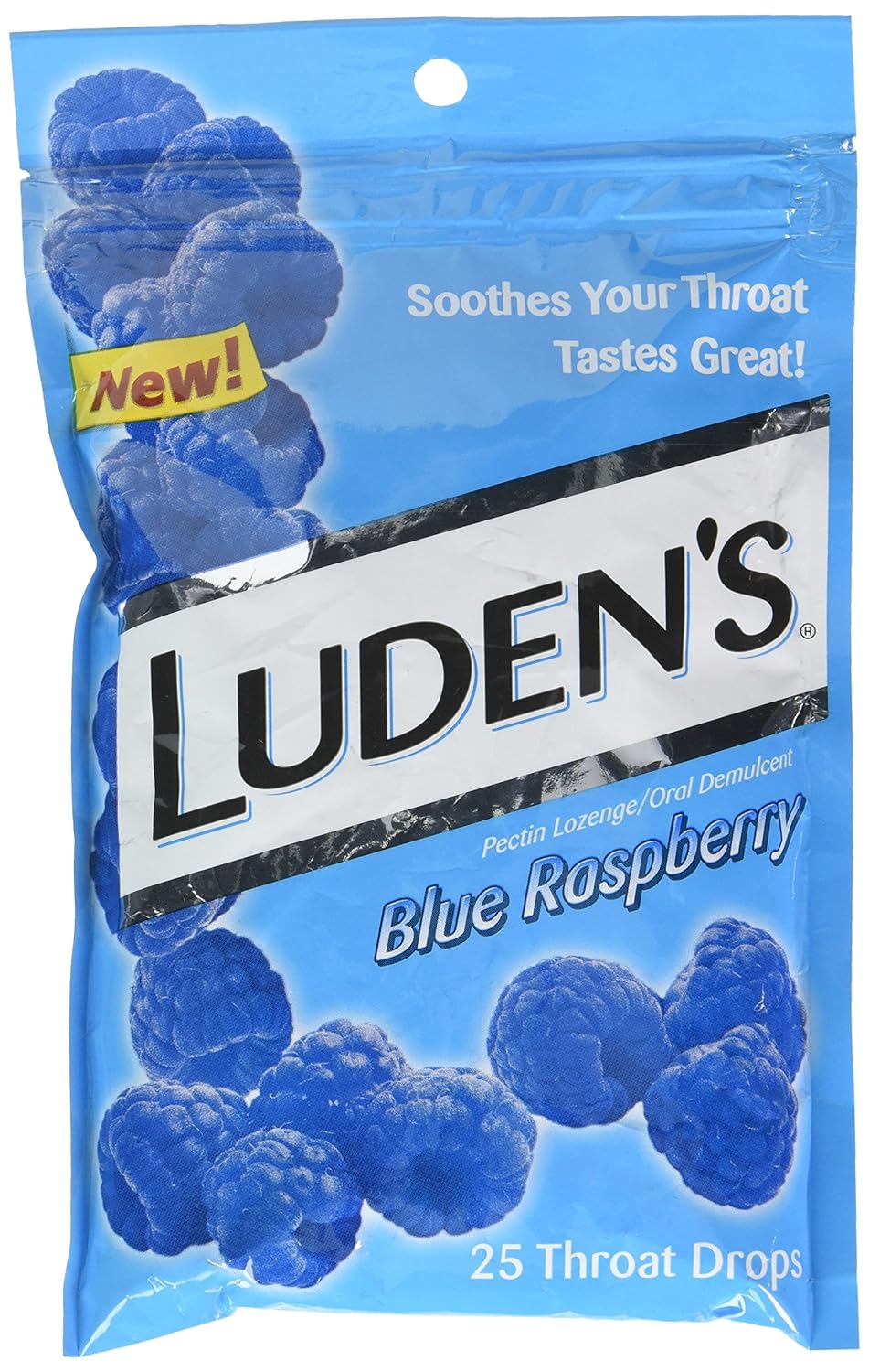 Ludens Blue Raspberry Cough Drops Raspberry