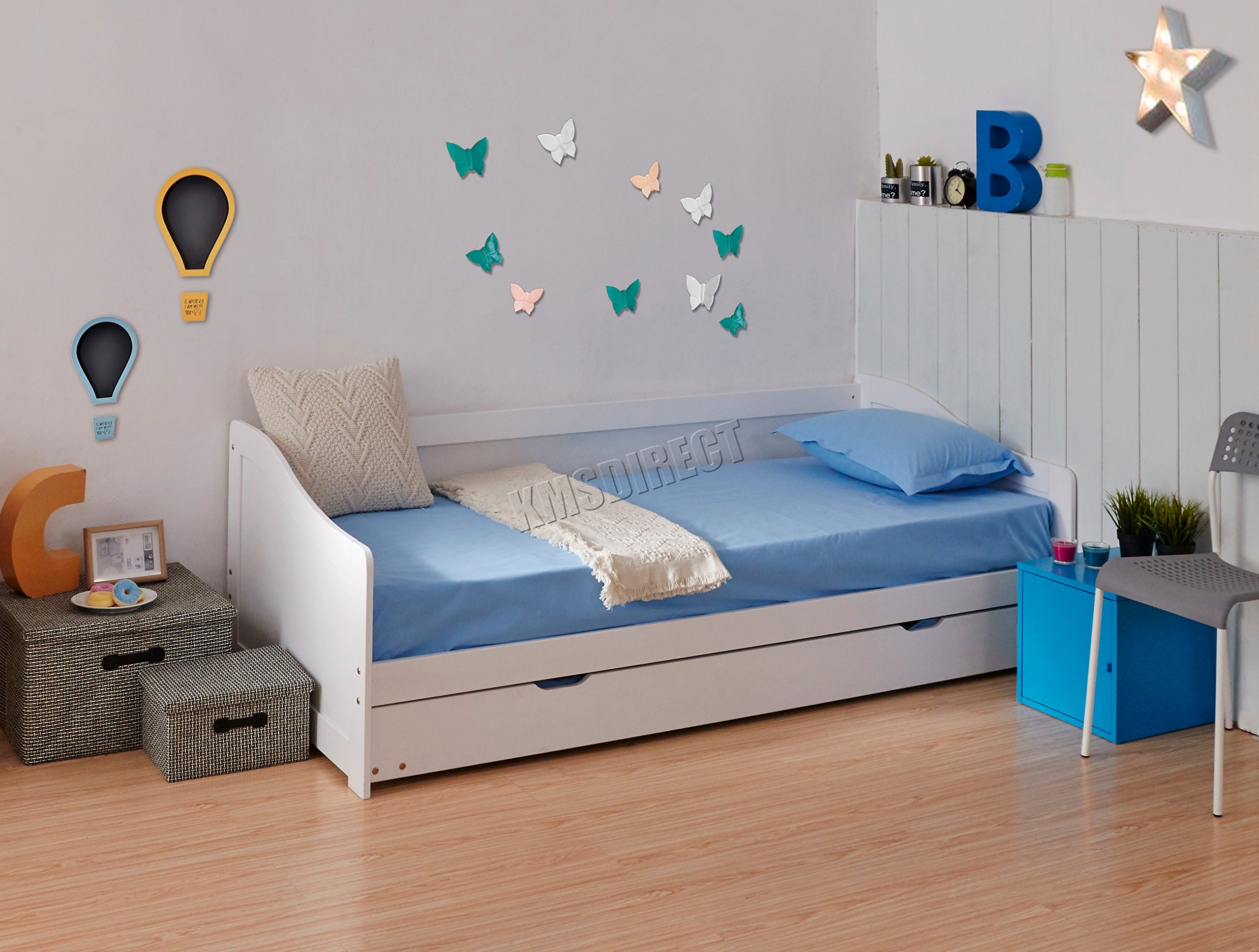 Westwood Single 3ft Day Bed White Frame With Trundle Guest Solid Wood Daybed Underbed No Mattress New Buy Online In Bahamas At Bahamas Desertcart Com Productid 48106743