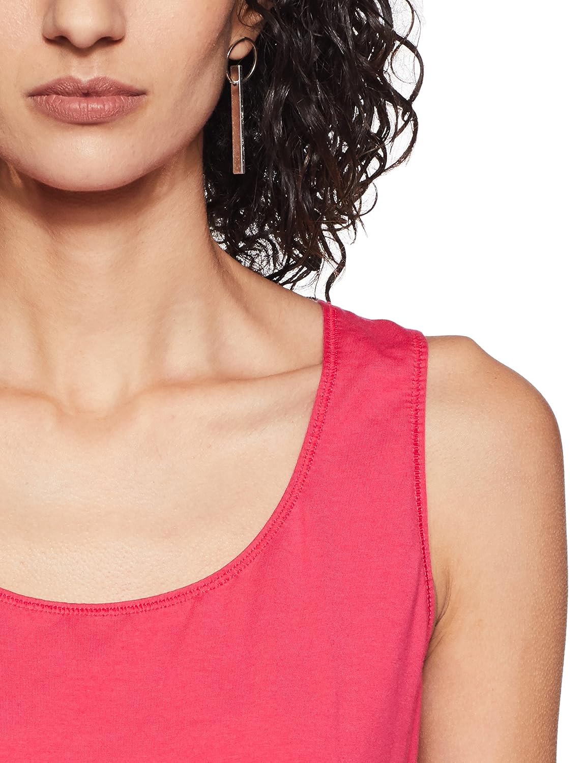 jockey women's cotton tank top (1335-0110-ruby_red_medium)