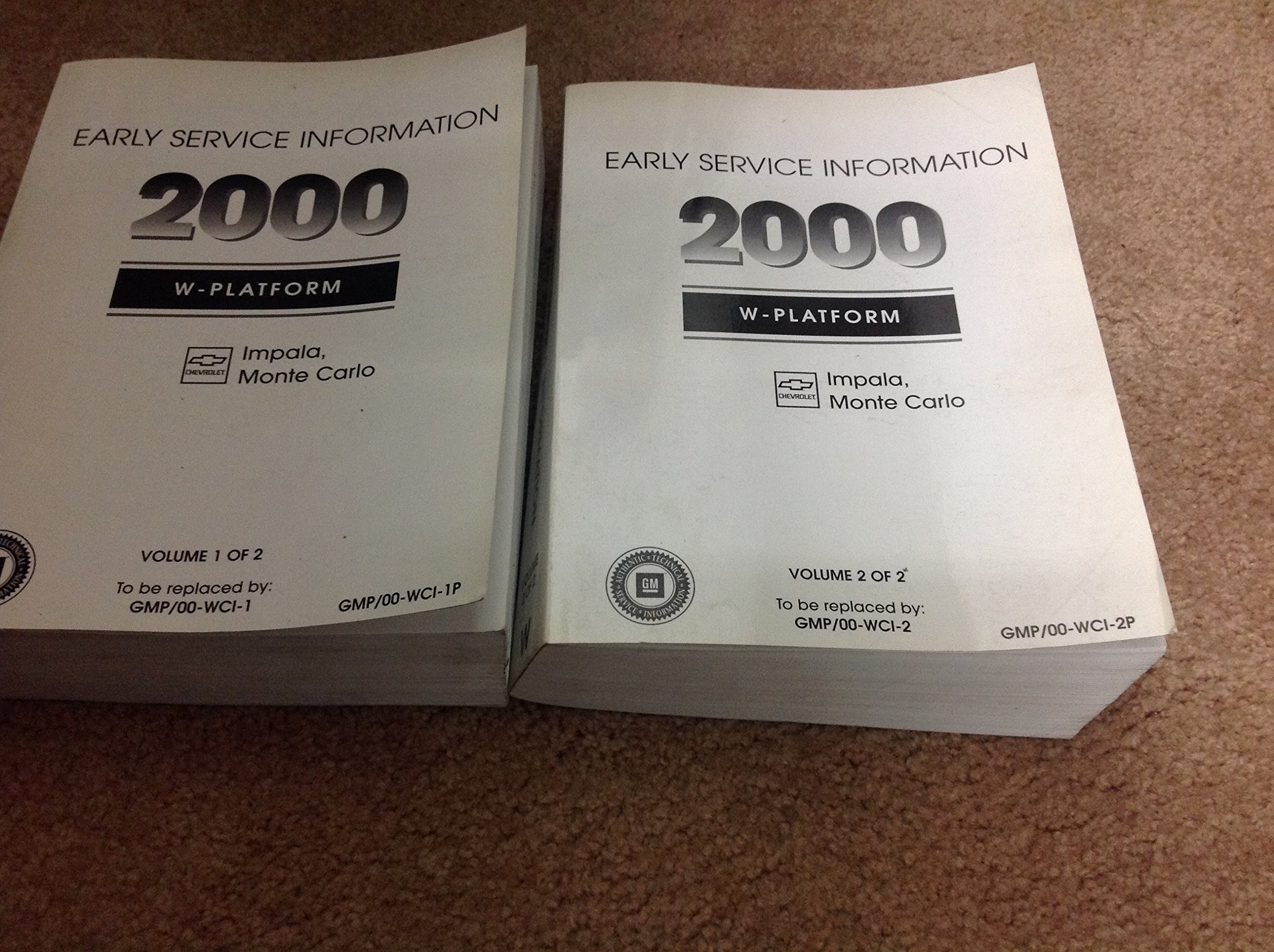 2000 GM Chevy Chevrolet Impala Monte Carlo Service Shop Repair Manual SET  OEM Paperback – 2000