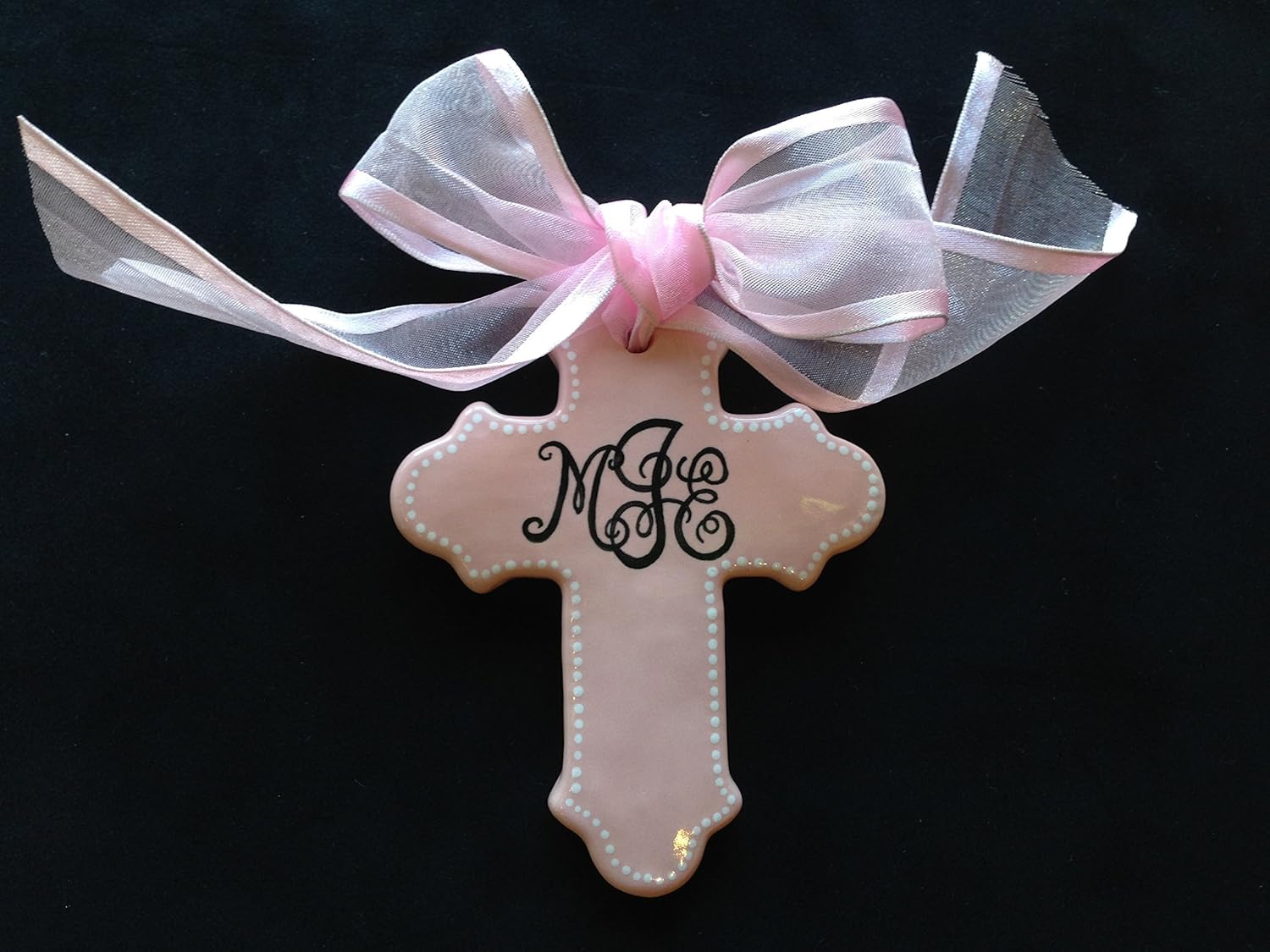 Hand painted Personalized Cross Ornament Baptism