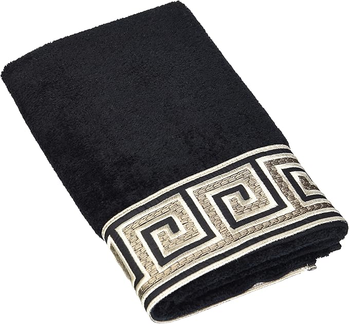 Avanti Linens Eternity Hand Towel, 16 by 30Inch, Black Home & Kitchen