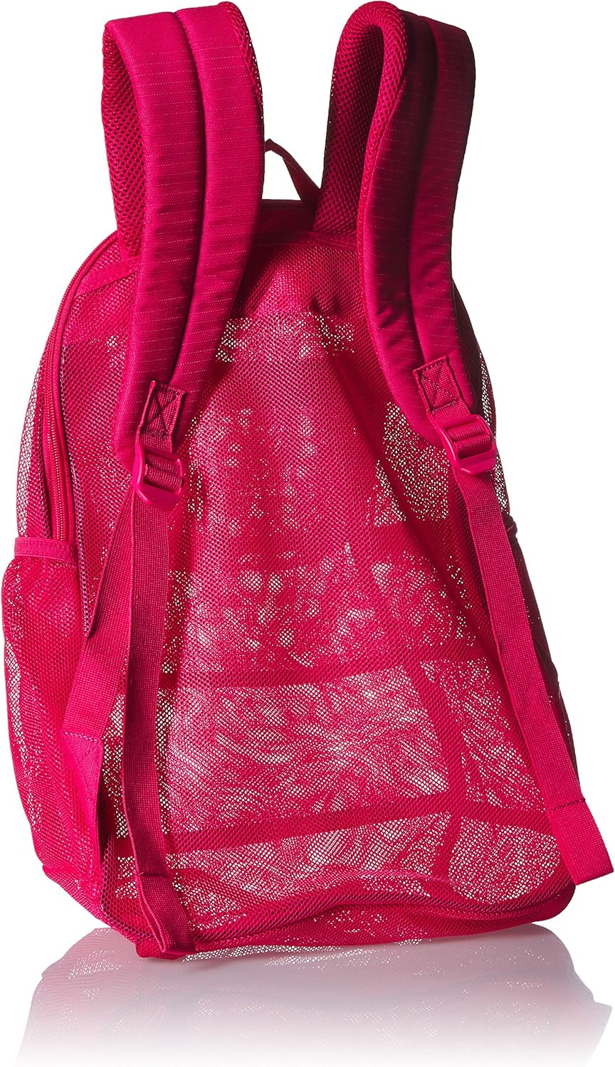 NIKE Brasilia Mesh Backpack 9.0, Black/Black/White, Misc: Clothing