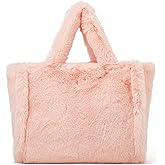 Tote Bag large Shoulder Bag Fleece Faux Fur Hobo Tote Bag Handbag Retro Bag Solid Color Big Purse